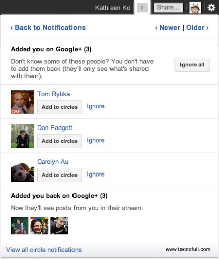 Google+ añade la opcion de ignorar a un contacto